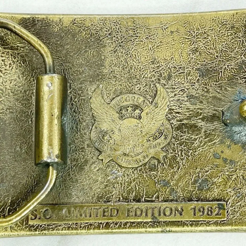 Vintage 1982 Great American Buckle Co Southern Outdoors Magazine Belt Buckle ✨